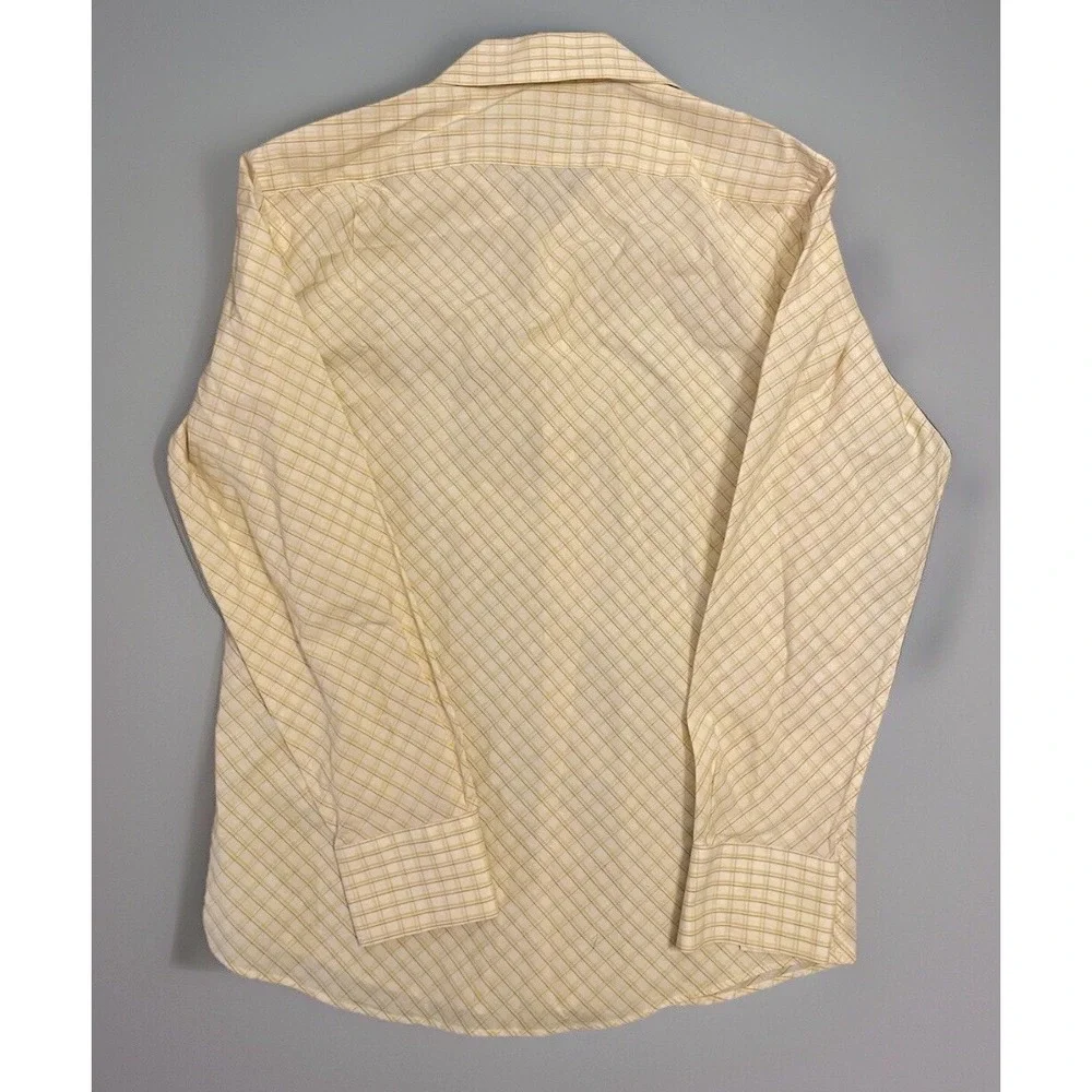 Banana Republic Long Sleeve Button Up Shirt Yellow Black Diamond Medium JBHS